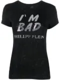 Philipp Plein logo-print sequin-detail T-shirt - Black