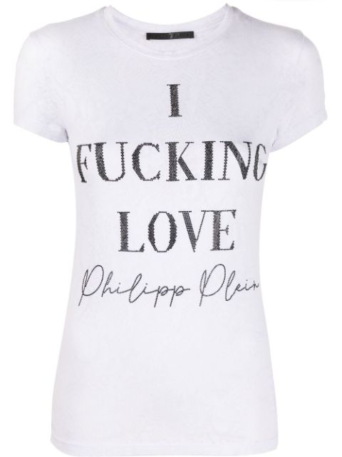 Philipp Plein slogan-print cotton T-shirt Women