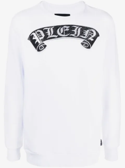 Philipp Plein Gothic Plein crystal-logo sweatshirt 