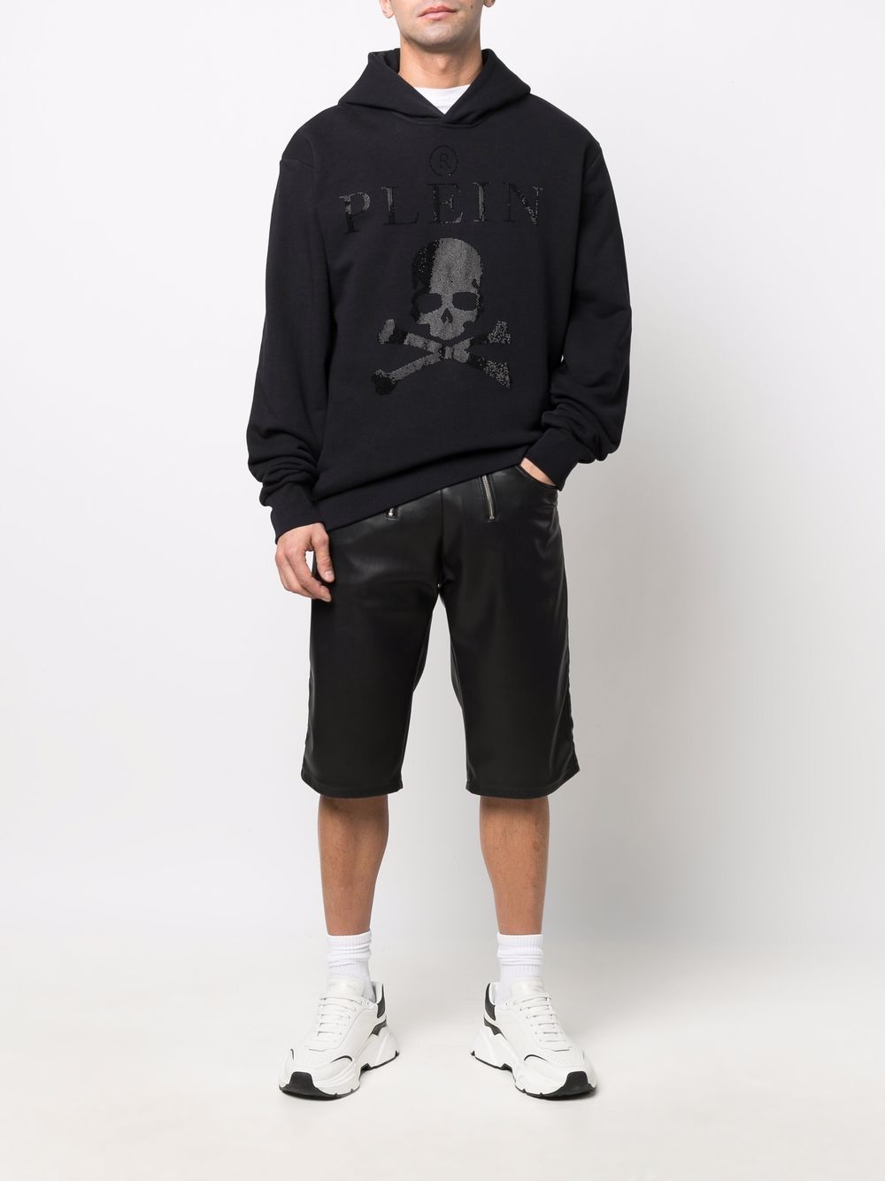 Philipp Plein Hoodie met doodskop - Zwart