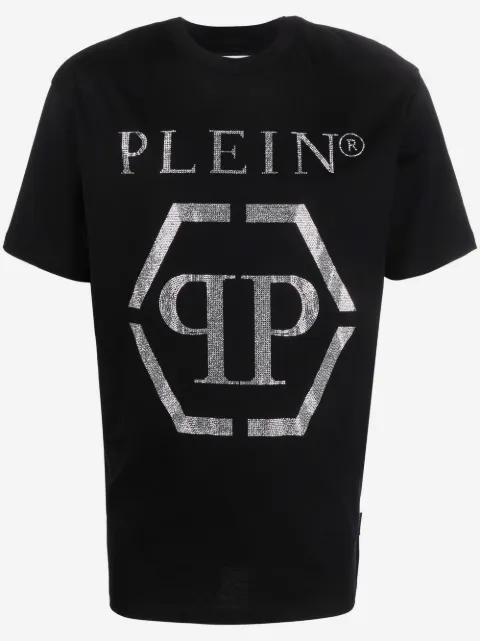 Philipp Plein t-shirt à logo strassé