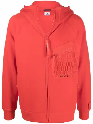 cp company orange moletom com capuz