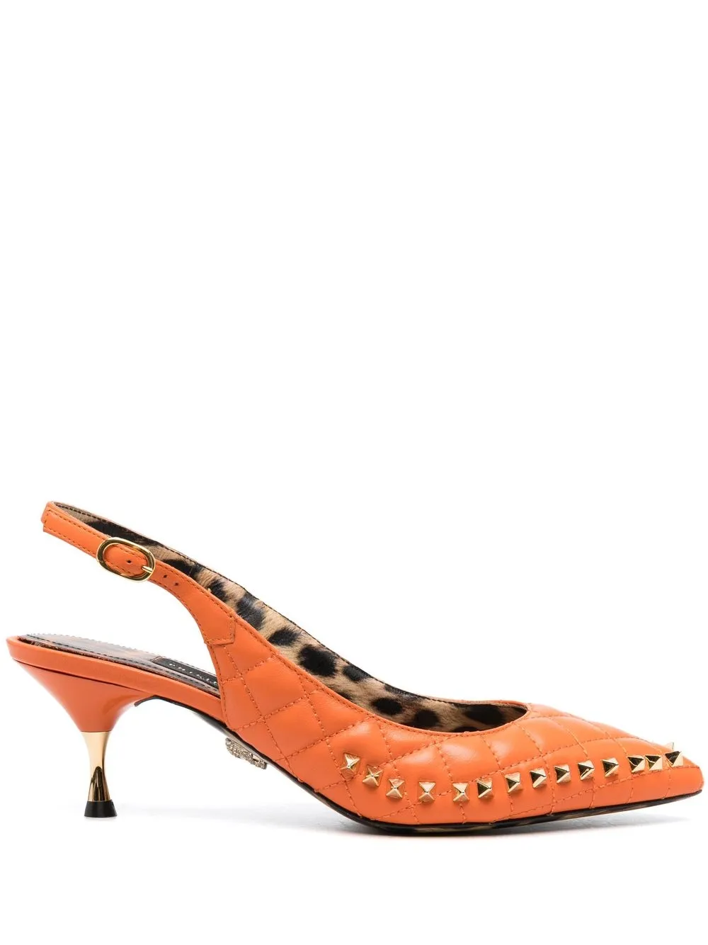 

Philipp Plein zapatillas con apliques y tacón de 60mm - Naranja