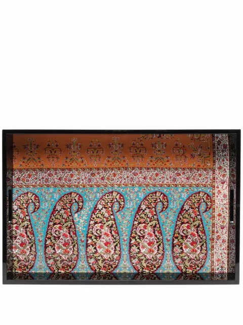 ETRO HOME bandeja con estampado de cachemira
