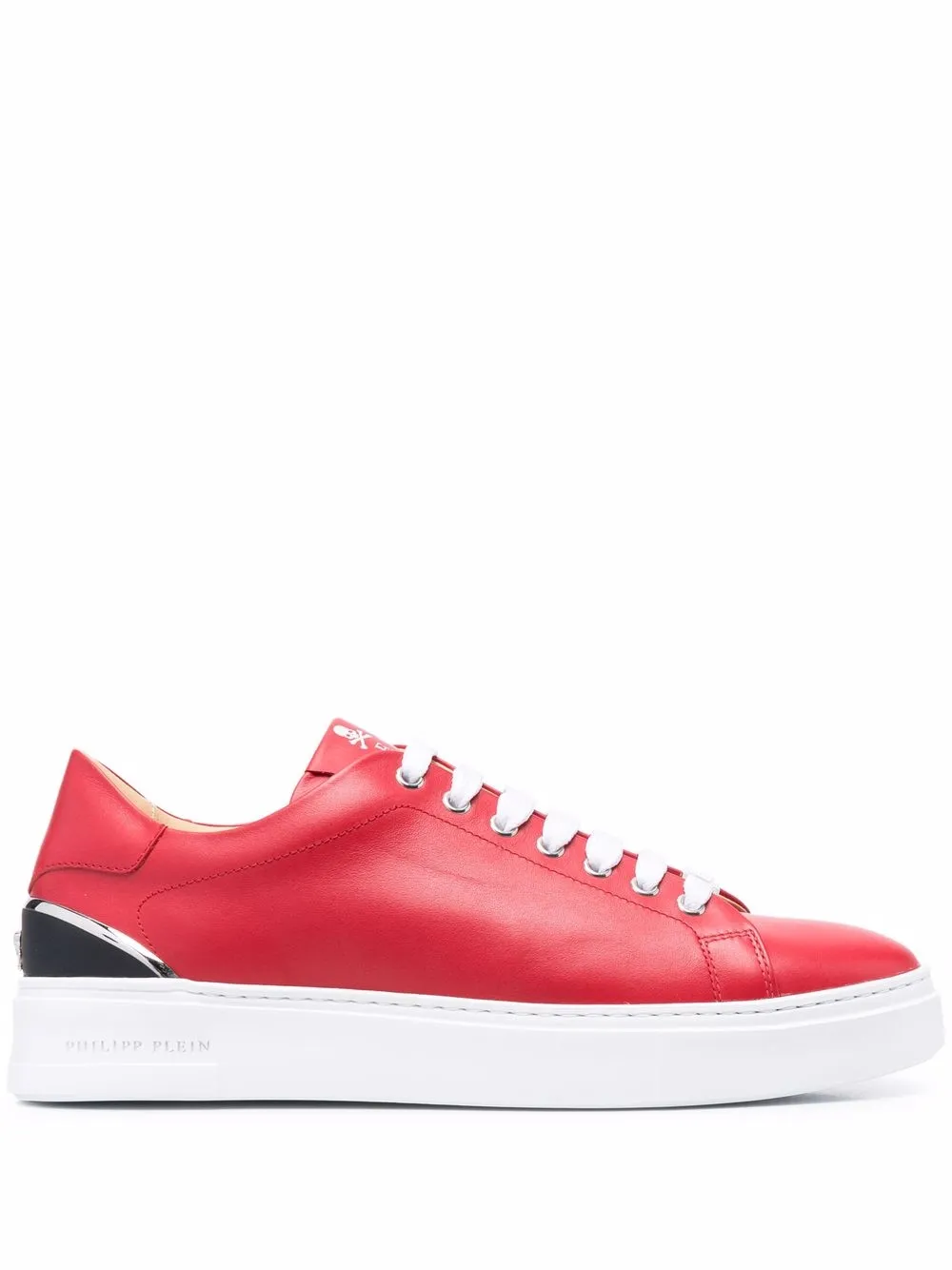 

Philipp Plein lace-up leather sneakers - Red