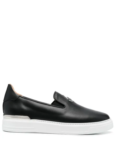 Philipp Plein Tênis slip-on com logo hexagonal