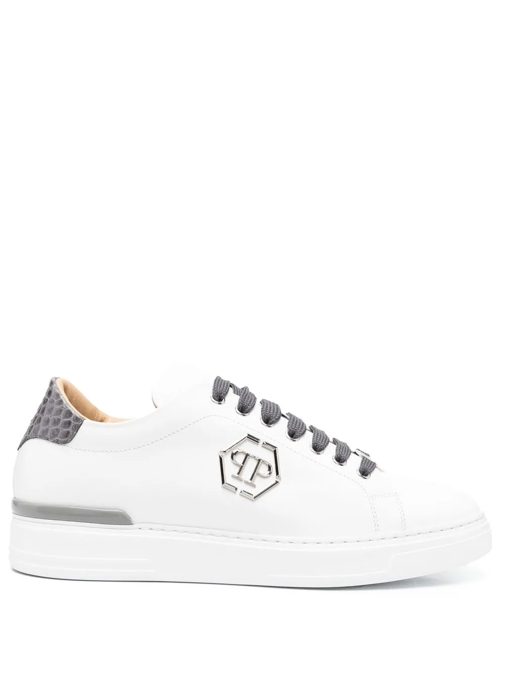 

Philipp Plein log-plaque low top sneakers - White