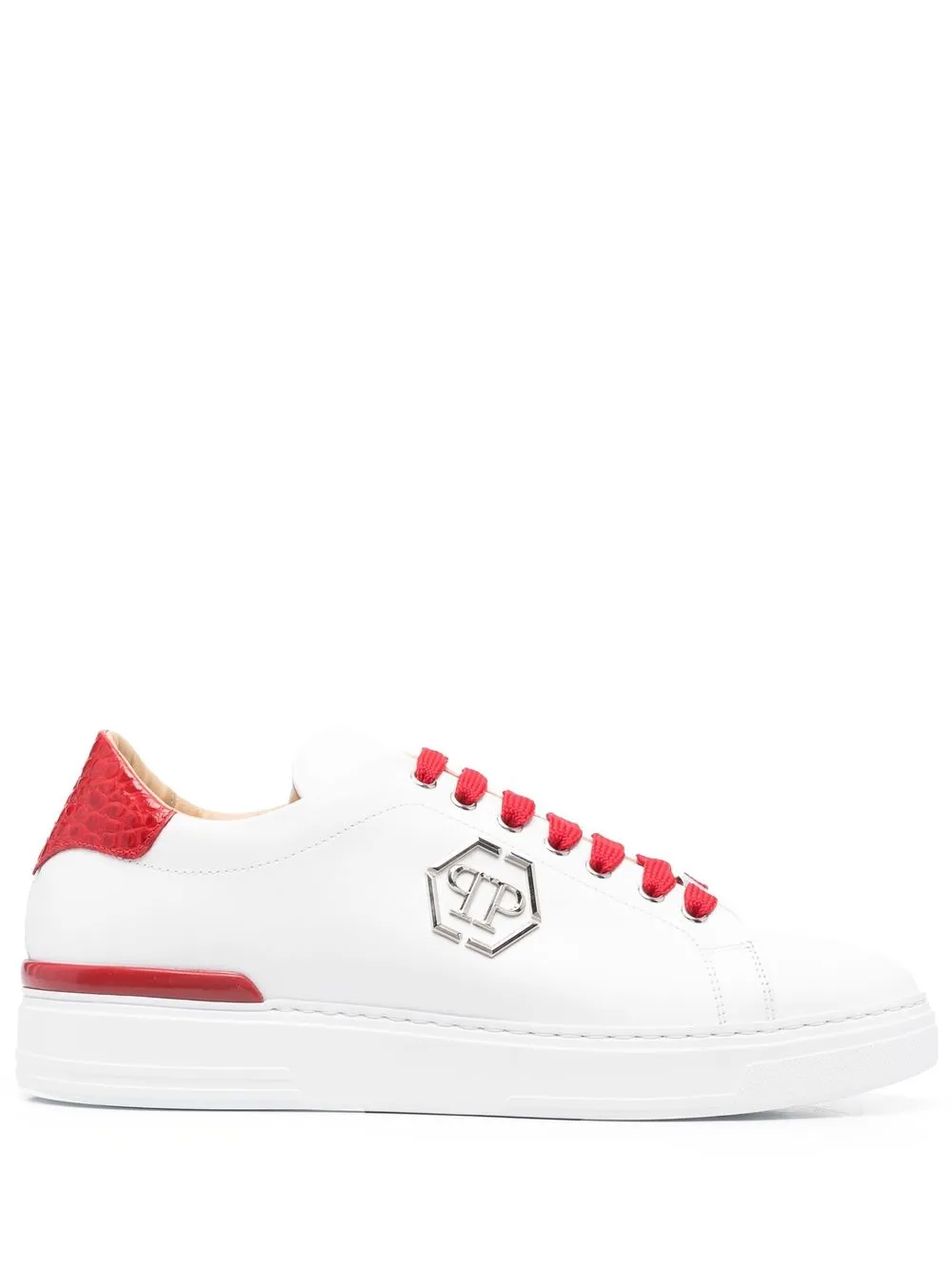 

Philipp Plein logo-plaque low top sneakers - White