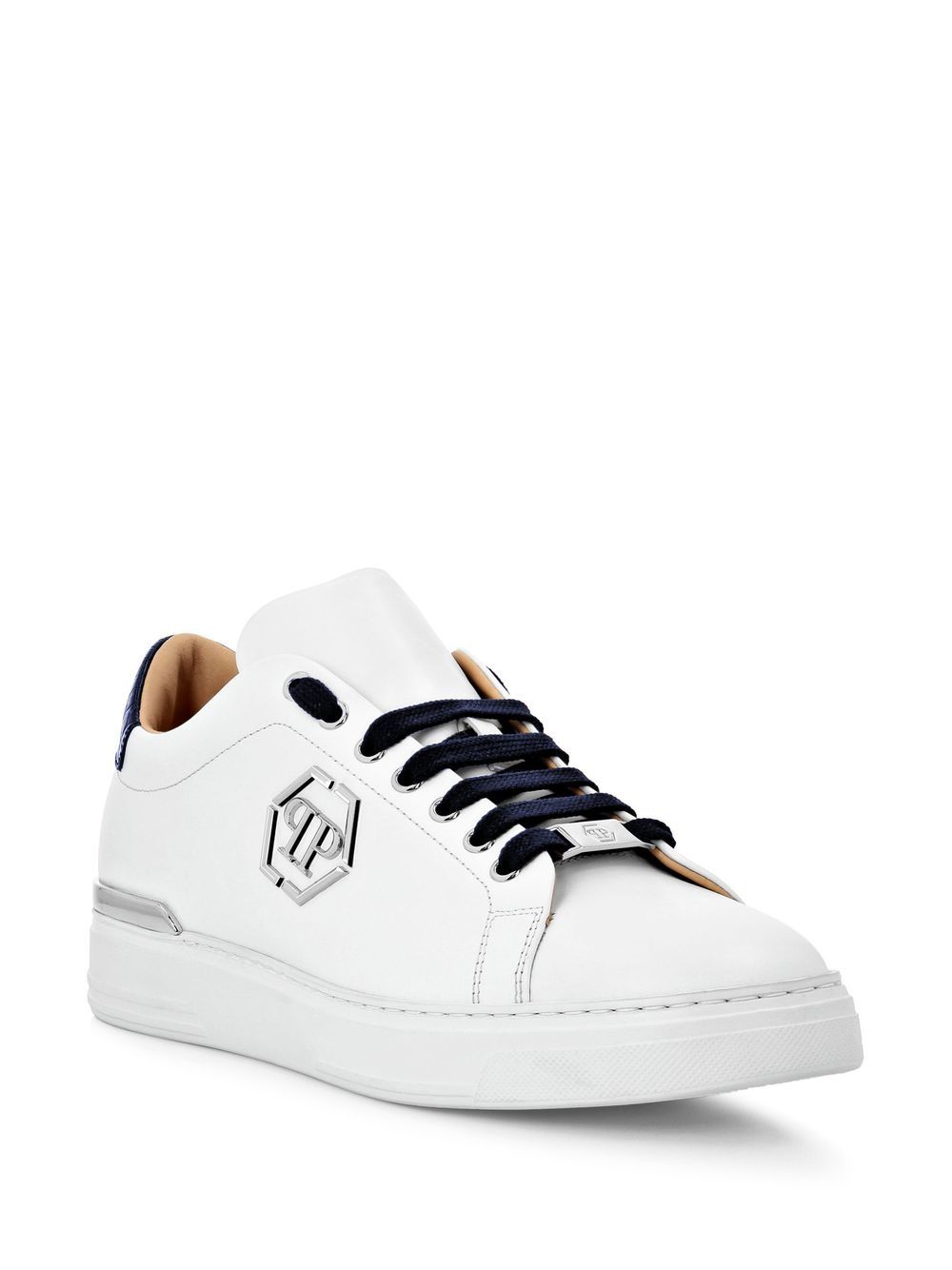 Philipp Plein Sneakers met plakkaat - Blauw