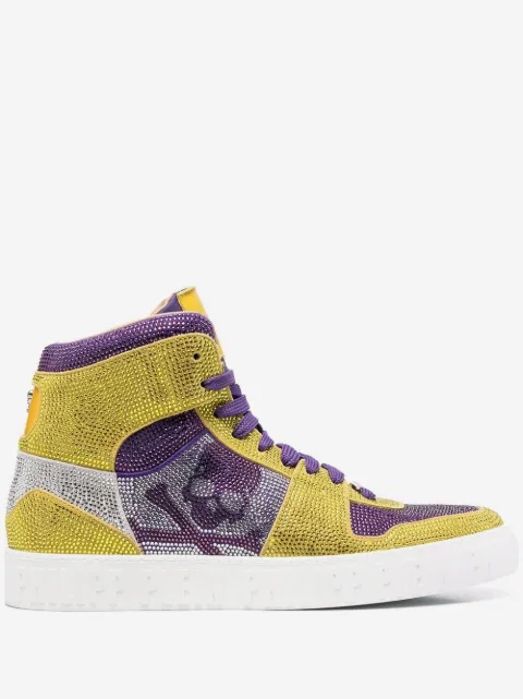 Philipp Plein hi-top sneakers Notorious Crystal Skull with crystals