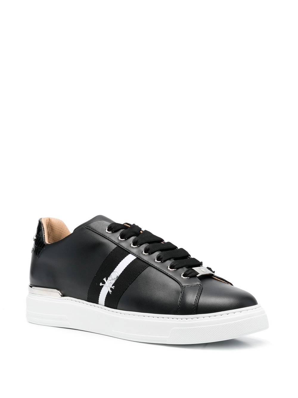 Philipp Plein Leather low-top Stripe Sneakers - Farfetch