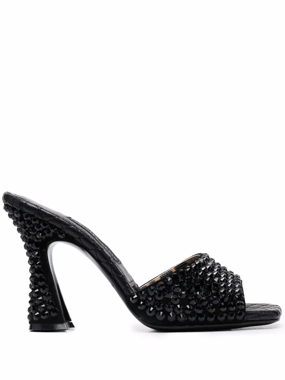 

Philipp Plein sandalias con detalles de strass - Negro