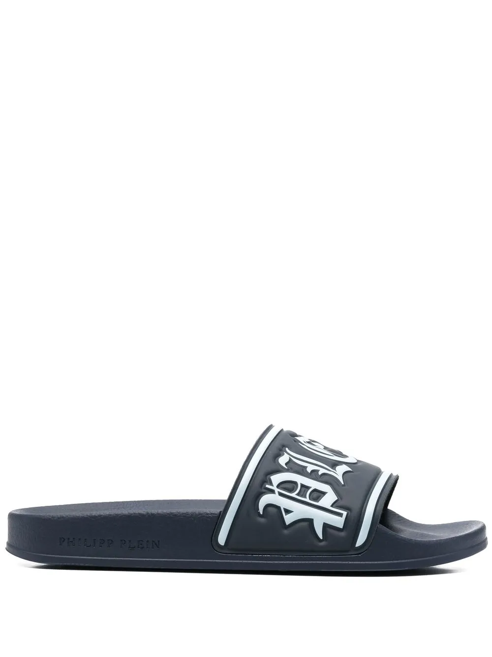 

Philipp Plein Gothic Plein flat slides - Blue