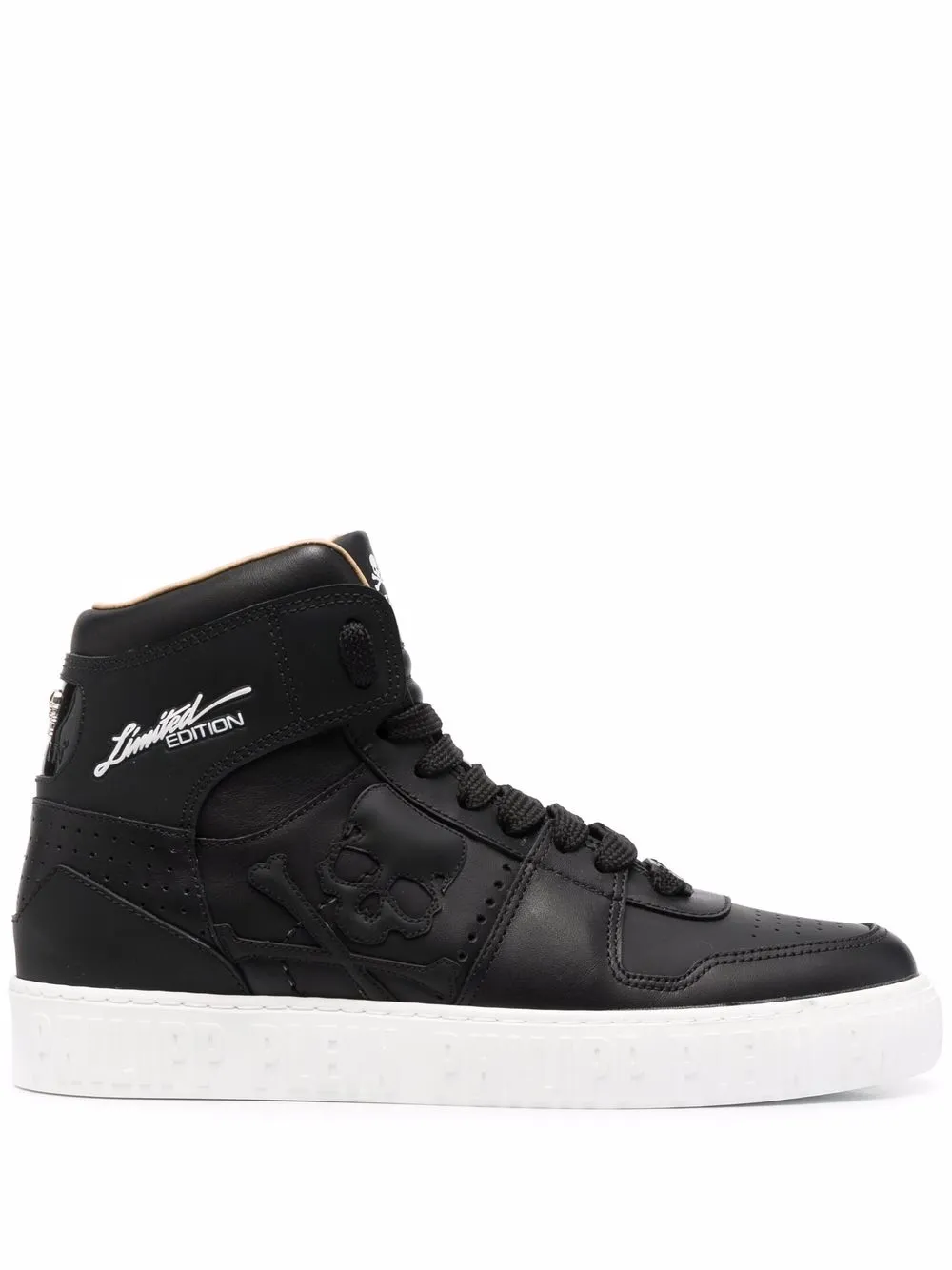 

Philipp Plein skull-motif high-top sneakers - Black