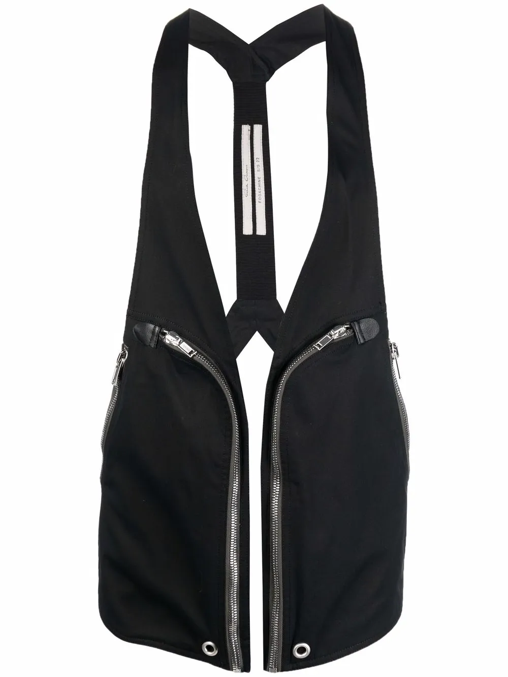zipped racerback waistcoat