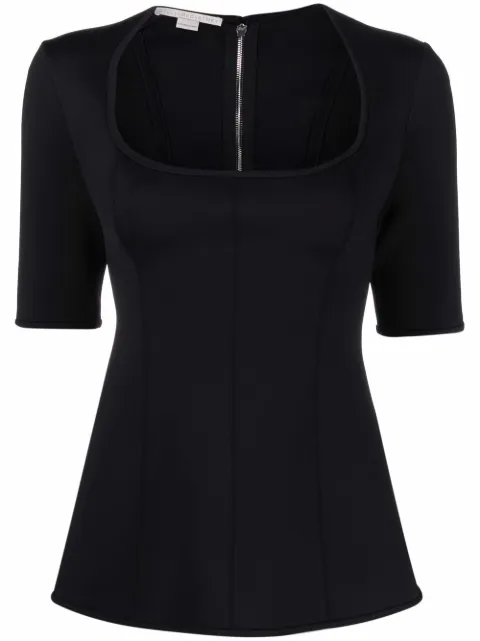 Stella McCartney square-neck short-sleeve top