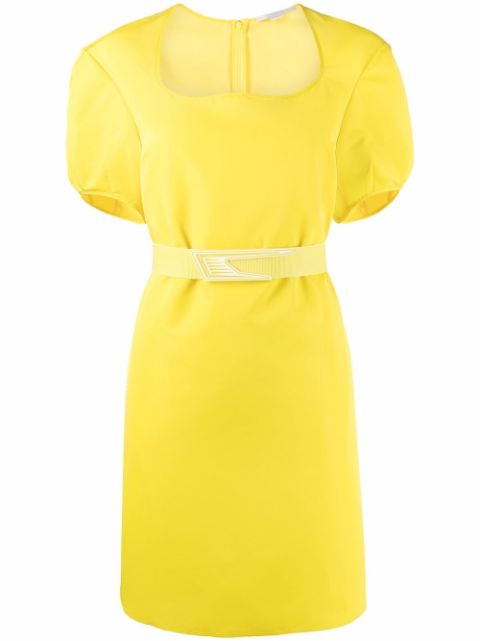 Stella McCartney belted puff-sleeve dress Women