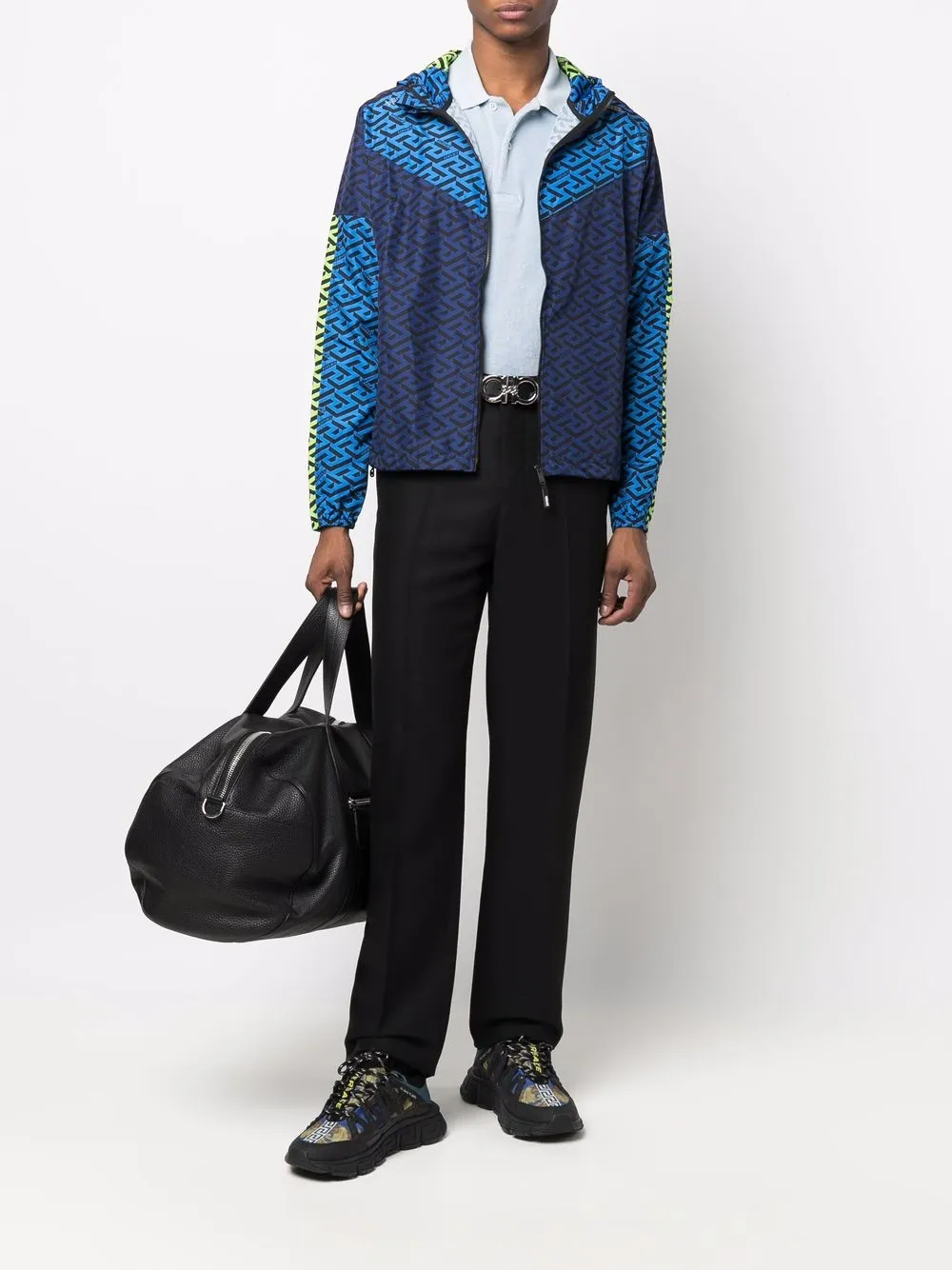 фото Versace спортивная куртка la greca в стиле колор-блок