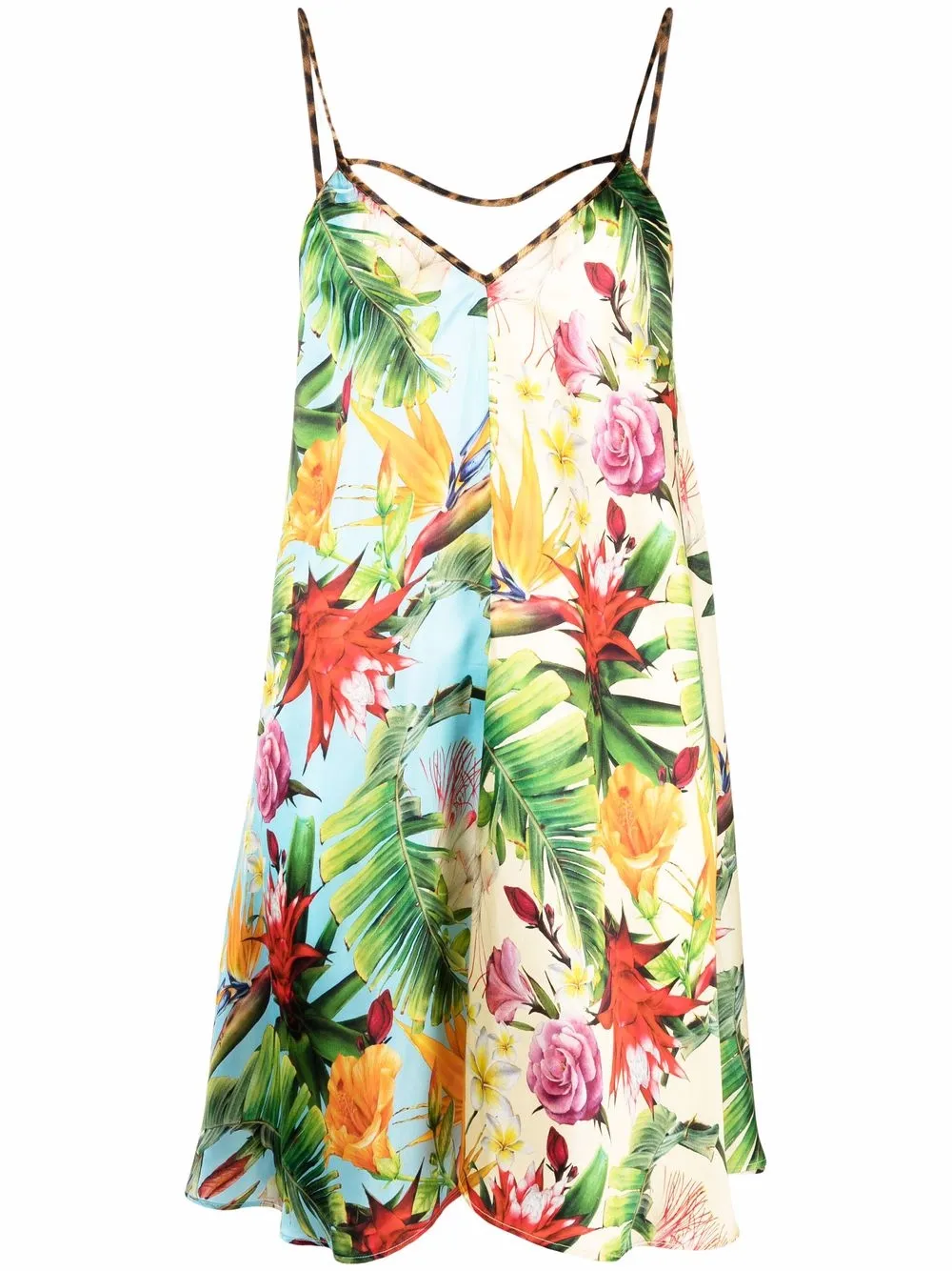 

Philipp Plein vestido mini con estampado floral - Verde