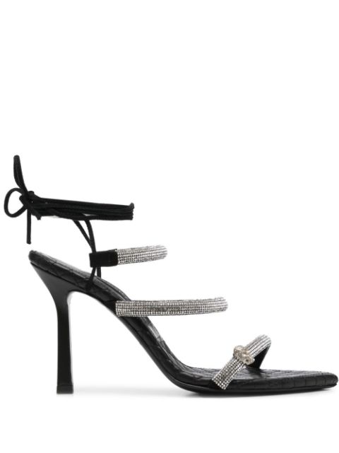 Philipp Plein crystal-embellished 105mm strappy sandals Women