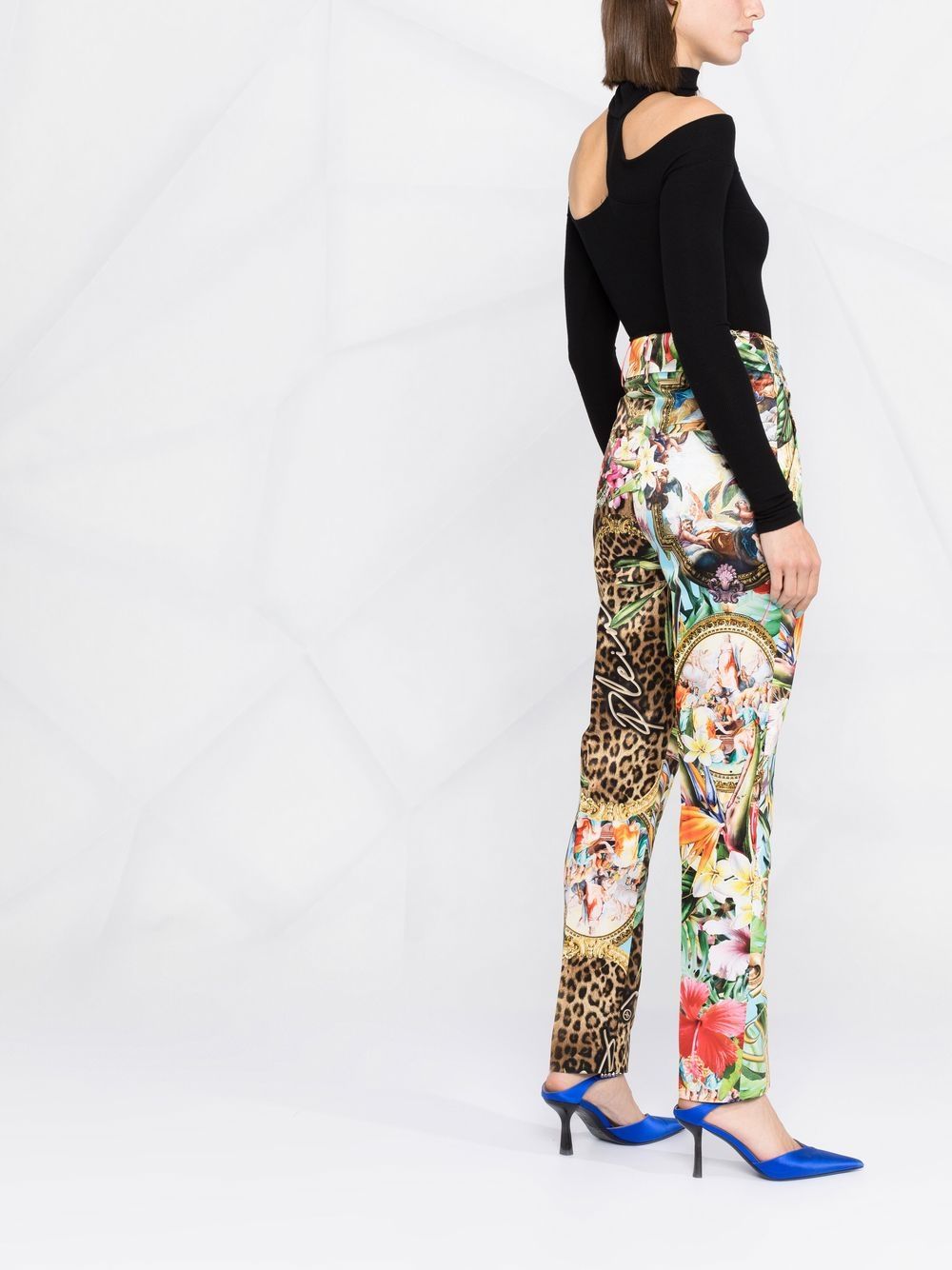 Philipp Plein Baroque Flowers high-waisted trousers Women