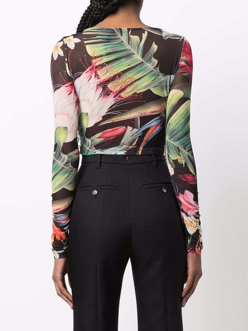 Philipp Plein Flowers long-sleeve top Women