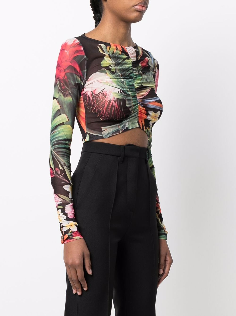 Philipp Plein Flowers long-sleeve top Women