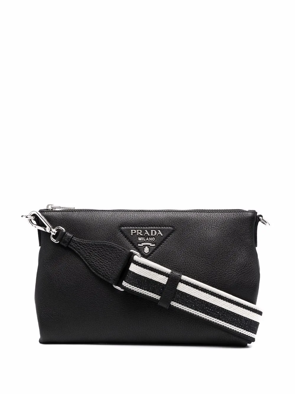 

Prada Flou logo-plaque shoulder bag - Black