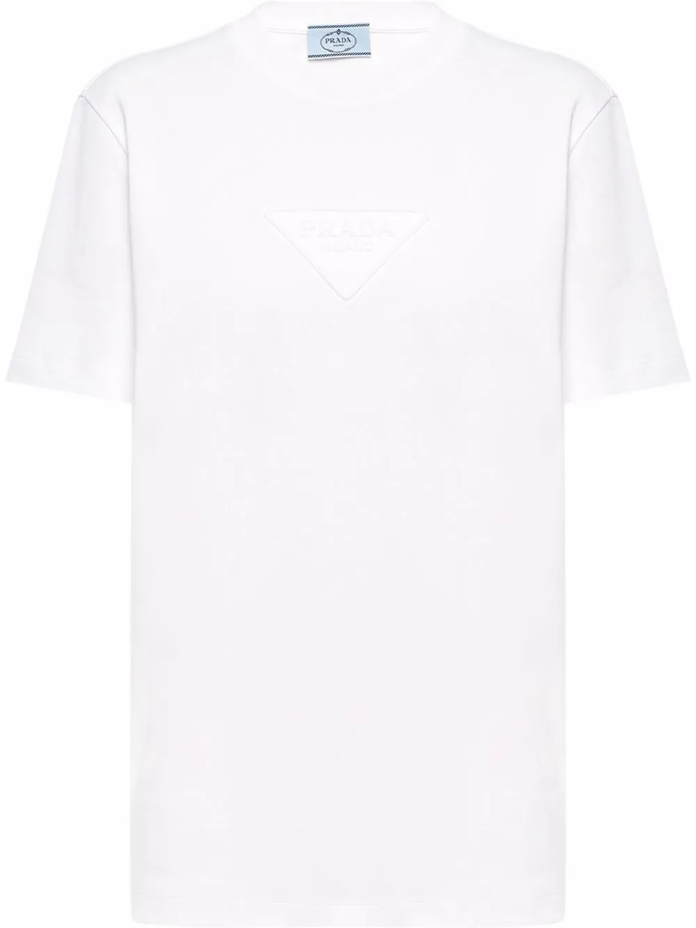 Image 1 of Prada triangle-logo interlock T-shirt