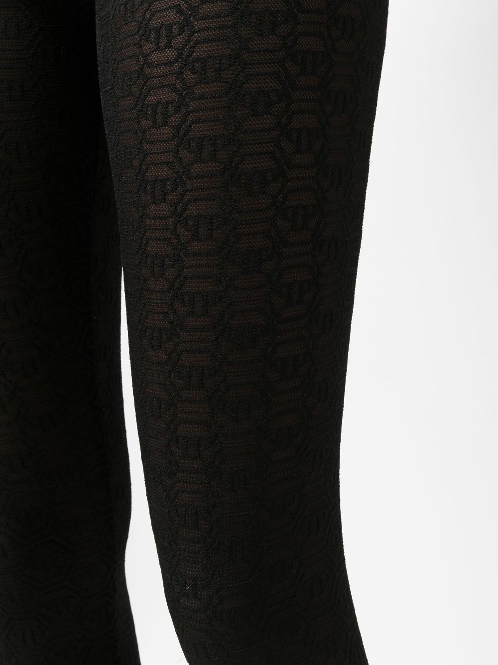 Philipp Plein logo-embellished leggings - Black