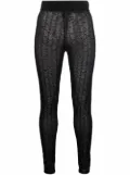 Philipp Plein Tulle Monogram leggings - Black