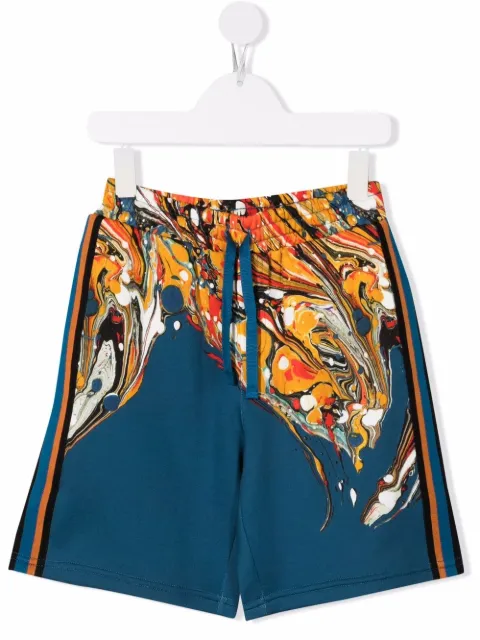 Dolce & Gabbana Kids shorts con estampado de pintura