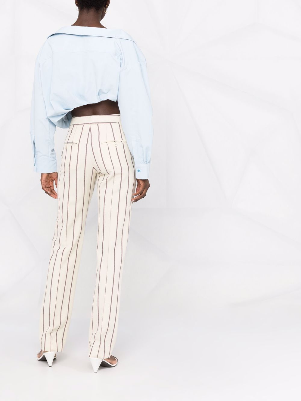 ISABEL MARANT stripe-print slim-fit trousers Women