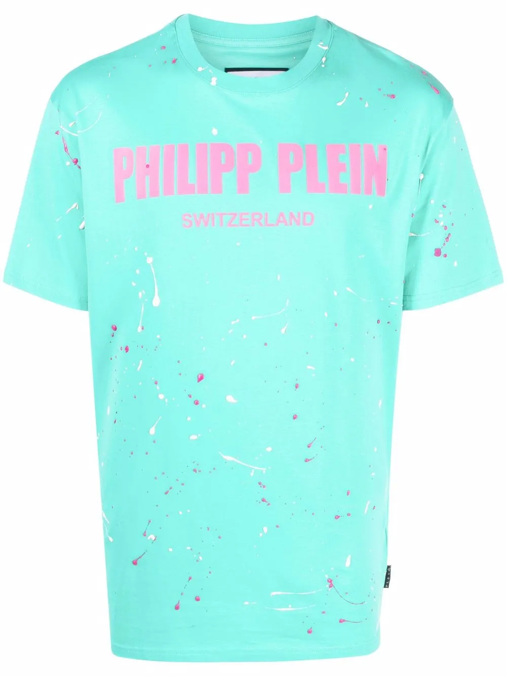 

Philipp Plein playera con efecto pintado a mano - Verde