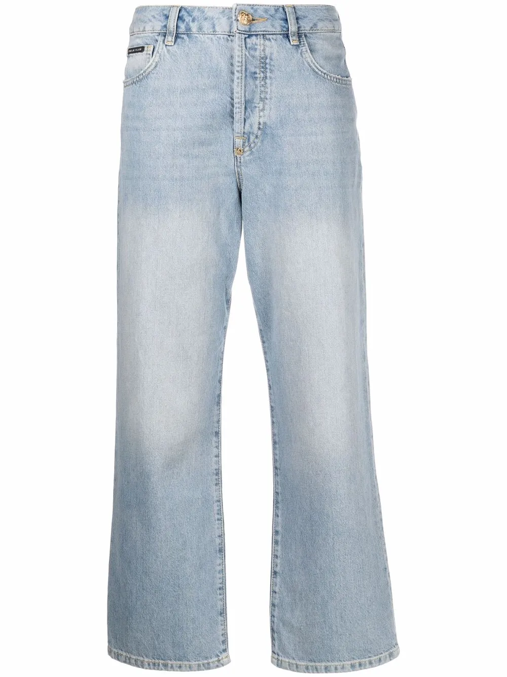 

Philipp Plein cropped wide-leg jeans - Blue