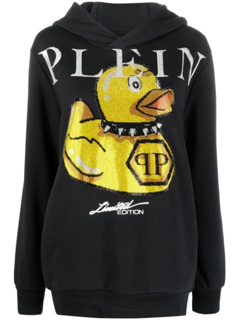 Philipp Plein logo graphic print hoodie Women