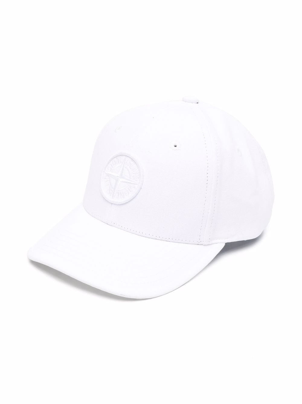 

Stone Island Junior gorra con bordado de brújula - Blanco