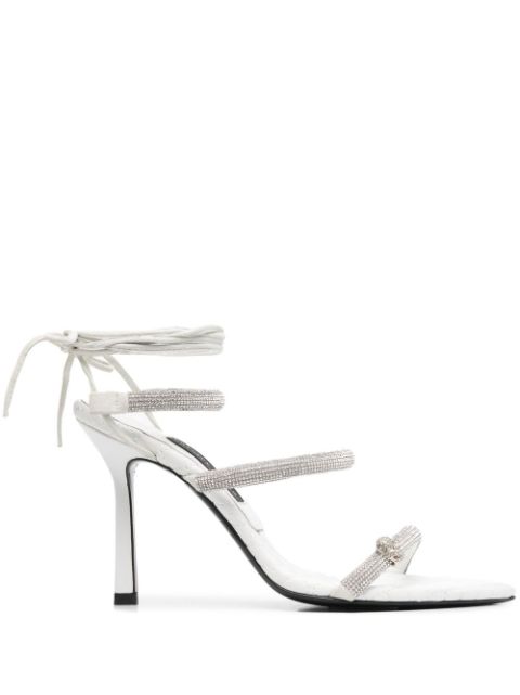 Philipp Plein crystal-embellished 105mm strappy sandals Women