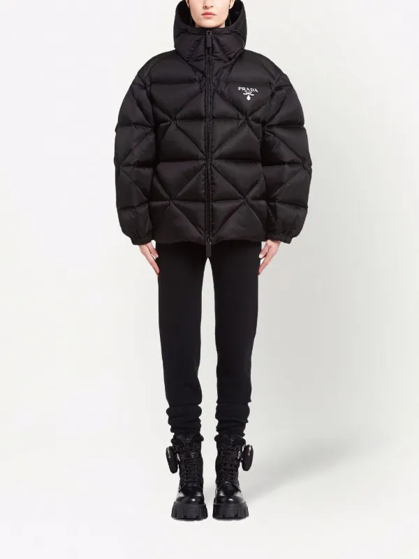 Nylon down jacket in white - Prada