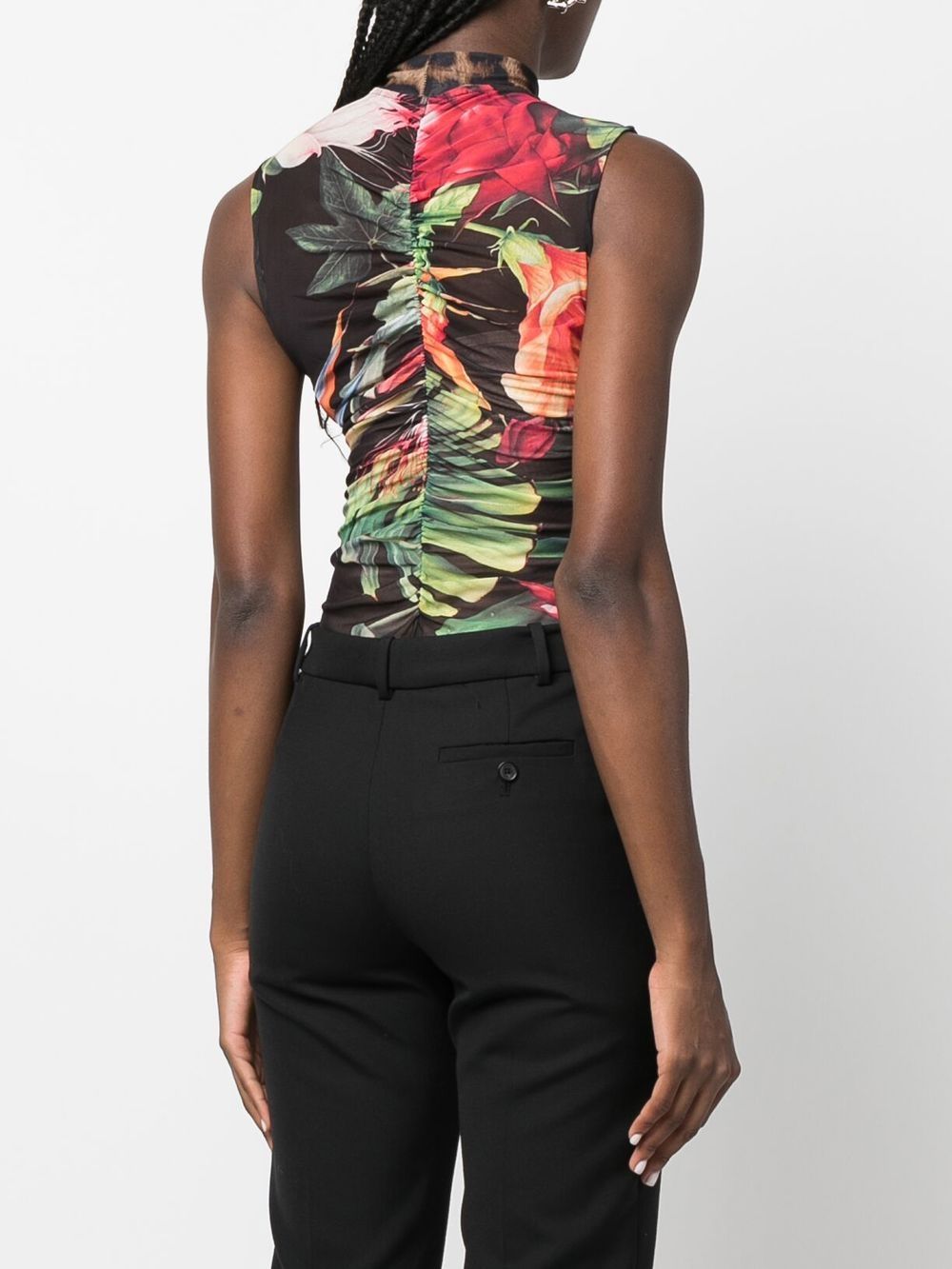 Philipp Plein floral sleeveless bodysuit Women