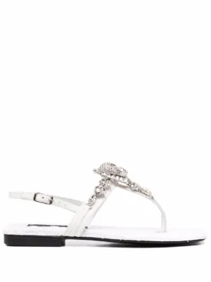 Grey hot sale flat sandals