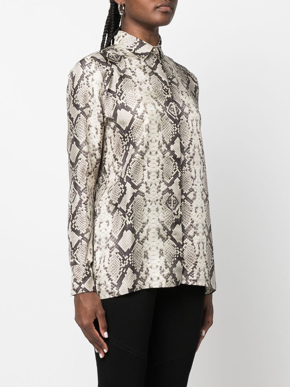 Philipp Plein snakeskin-print button-down shirt Women