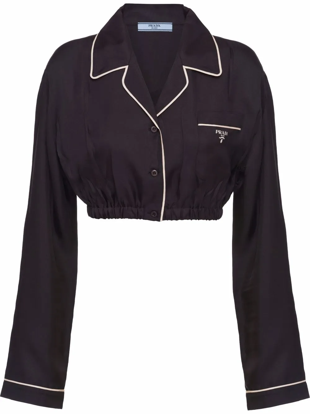 

Prada cropped silk shirt - Black