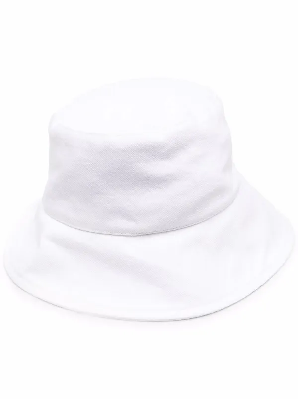 white denim bucket hat