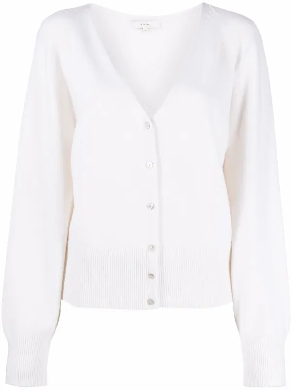 white button cardigan