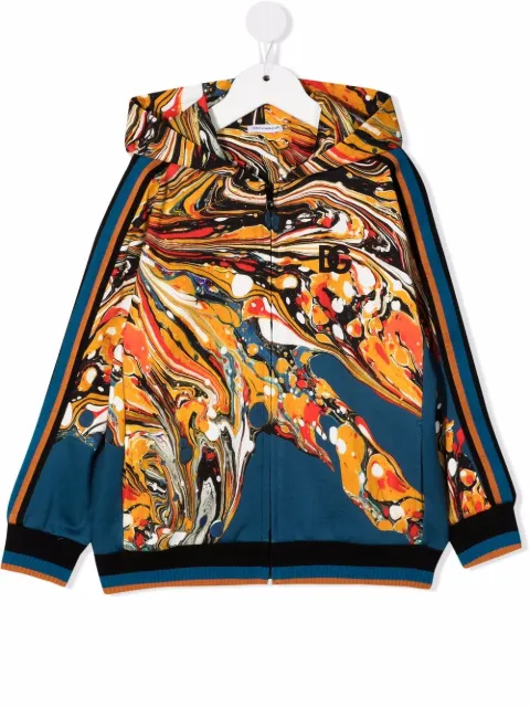 Dolce & Gabbana Kids Marbled-print jersey hoodie 