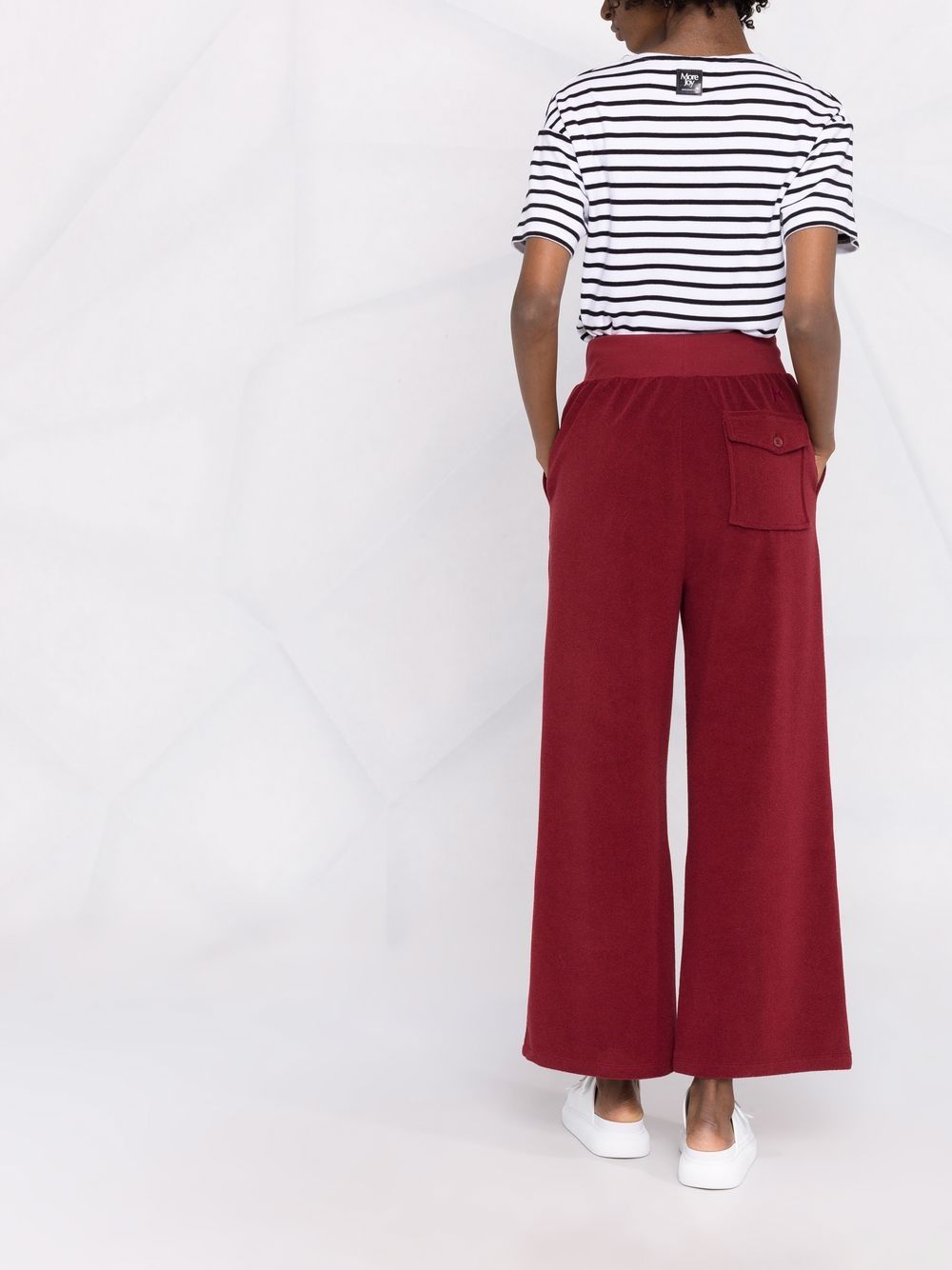 Shop Kenzo wide-leg terry-cloth trousers with Express Delivery 