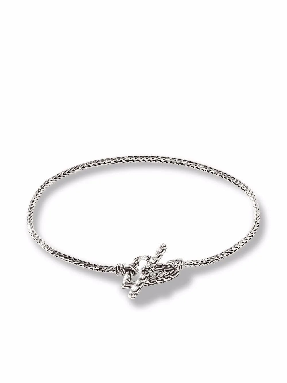 

John Hardy collar Classic Chain Manah Foxtail Heart - Plateado