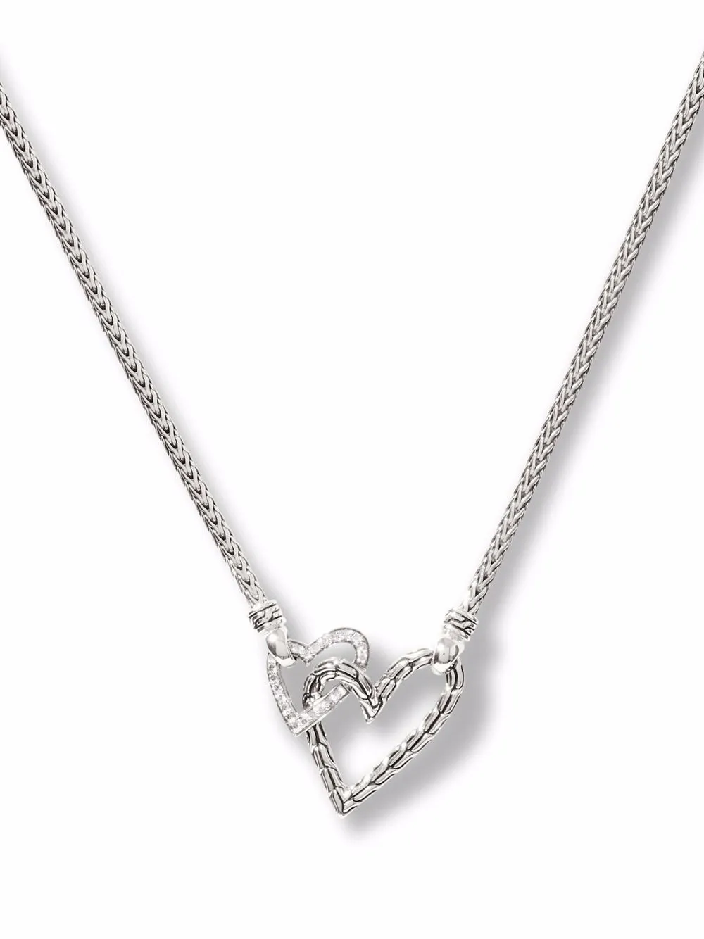 

John Hardy collar Classic Chain Manah con diamantes en pavé - Plateado