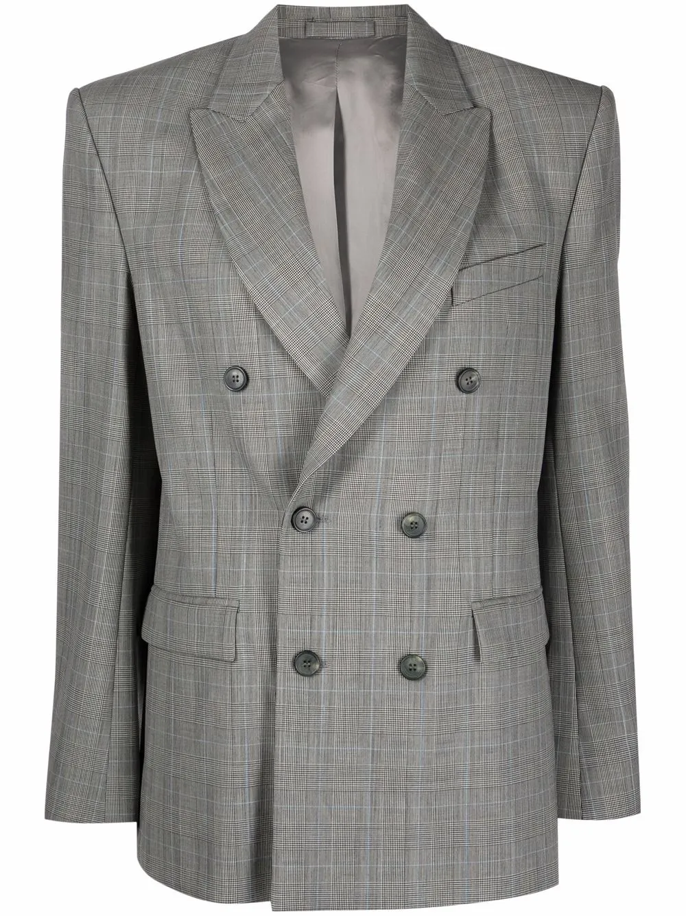 WARDROBE.NYC double-breasted checked blazer